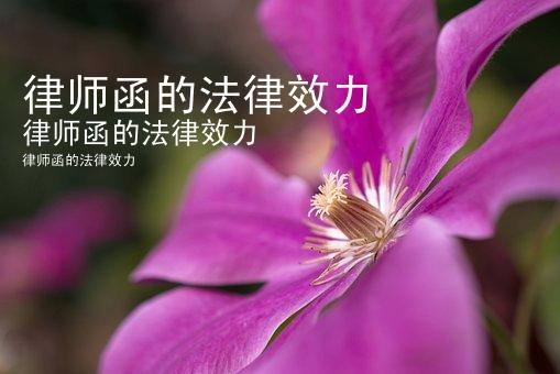 律师函的法律效力