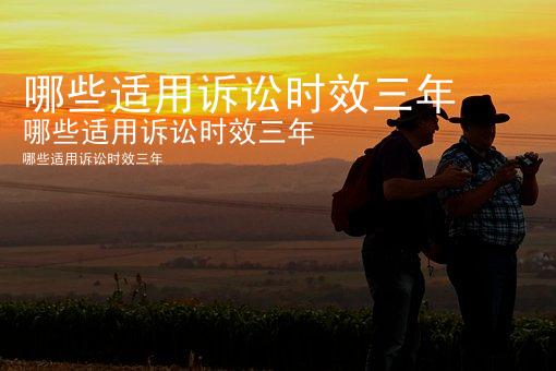 哪些适用诉讼时效三年