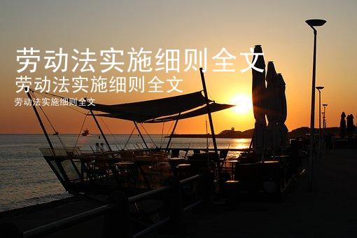 劳动法实施细则全文